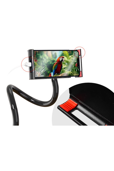 sgeteknoloji Sge Technology Tablet Car Bed Table Tablet Holder Stand with Movable Headboard and Acrobatic Body Spiral Holder