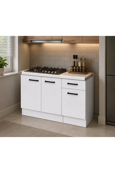 Tdesigno Lark Mutfak 3 Kapaklı 1 Çekmeceli Mutfak Alt Modül 100 cm - Çok Amaç...