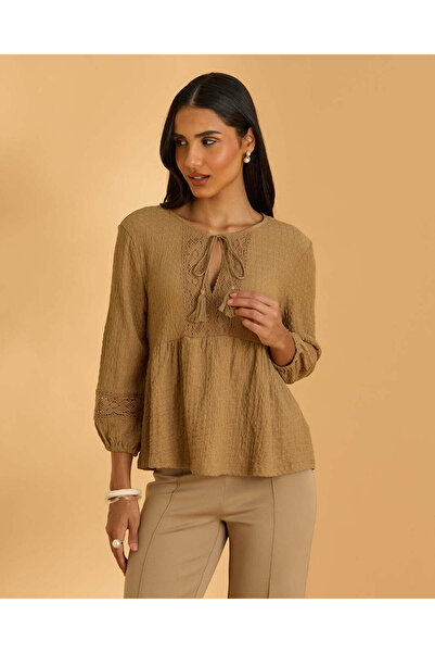 REDTAG Women Beige Casual Blouse