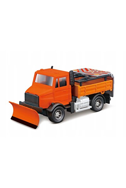 Bburago Junior Camion cu plug de zăpadă, model BBURAGO 18-32263