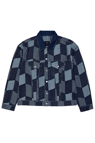HUF Geacă de blugi patchwork pentru bărbați M