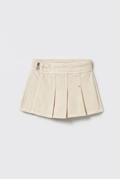 NOBLEKIDS La Ciel Paris Girls' Denim Shorts Skirt Beige