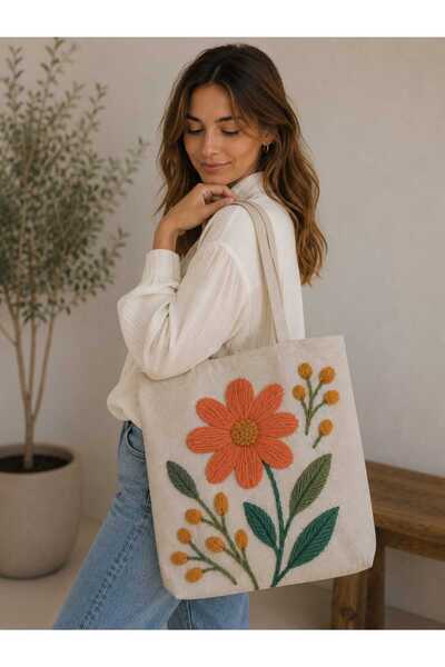 ÖZDAĞ HOME CONCEPT Women's Shoulder Bag |   Suede Fabric Patterned Daily Beac...