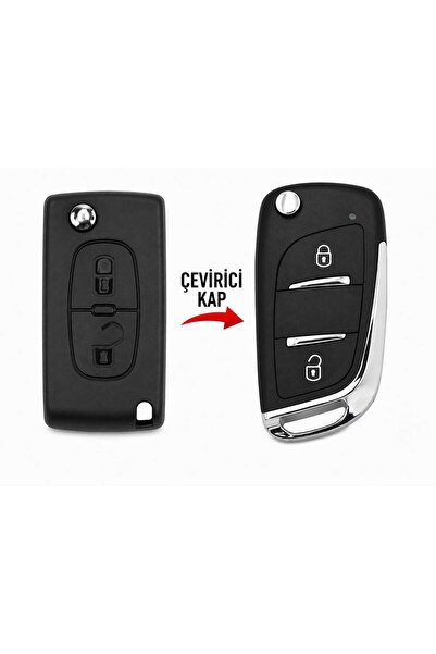 GMA KEYS Peugeot Partner 307 207 308 5008 Sustalı Çevirici Dönüşüm Kumanda Ka...