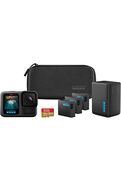 GoPro حزمة الطاقة الموسعة هيرو 13 بلاك - شاحن مزدوج، 3 بطاريات إندورو، بطاقة ...