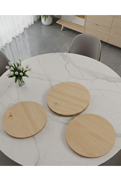 ih ihra Set of 15 Mdf Round Plates - 30 cm Diameter Decorative Placemats and ...