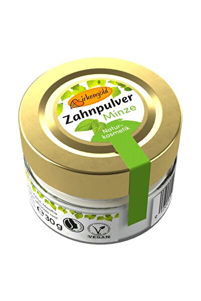 Birkengold Pasta de dinti pudra cu menta fara fluor, 30g,