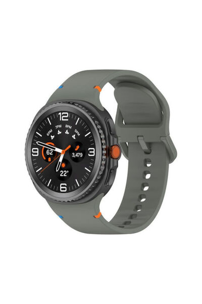OEM Λουράκι σιλικόνης ραμμένο μονόχρωμο Samsung Galaxy Watch8 Watch8 Classic ...