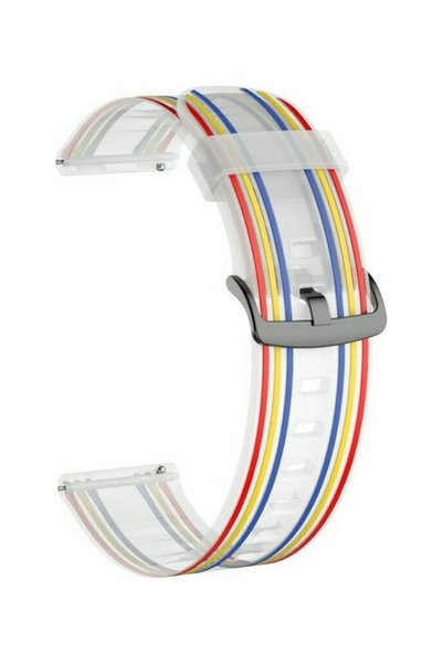 OEM Πολύχρωμο λουράκι σιλικόνης με σχέδιο twill (Galaxy Watch (46mm) / Gear S...