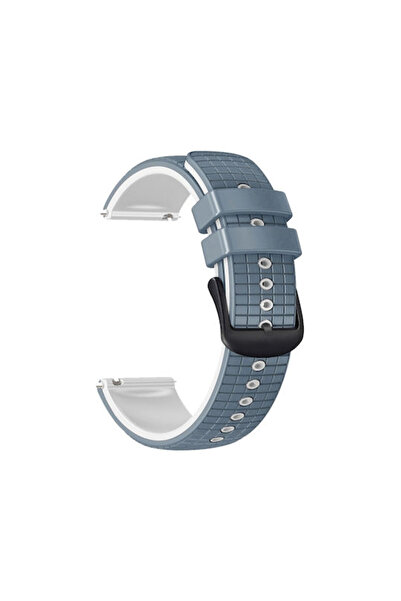 OEM Λουράκι Σιλικόνης Διχτυωτό Δίχρωμο Haylou Solar LS05 45mm Μπλε Λευκό