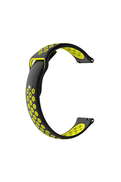 OEM Λουράκι Σιλικόνης με Τρύπες Δίχρωμο Huawei Watch GT 6 41mm Μαύρο Κίτρινο