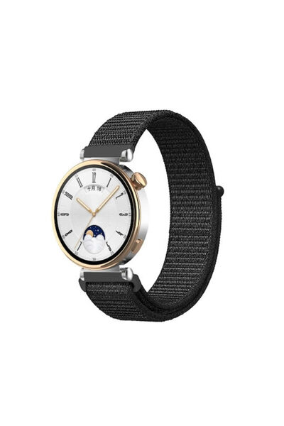 OEM Λουράκι νάιλον με κλείσιμο Velcro για Huawei Watch GT 5 41mm Σκούρο Μαύρο