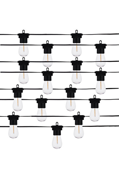 Q DECOR home&kids&garden Ghirlandă luminoasă LED 15m, 15 becuri în formă de p...