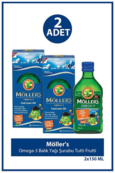 Möller's Omega-3 Balık Yağı Şurubu Tutti Frutti 150 ml 2 Adet