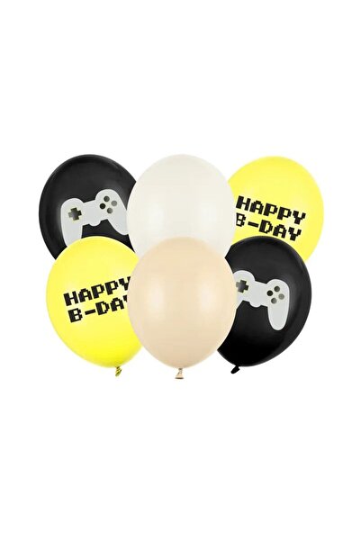 Partydeco Balon 30 cm, La mulți ani, mix (1 op. / 6 buc.)