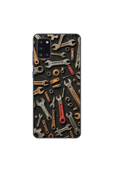 OEM Θήκη συμβατή με Samsung Galaxy A31 από σιλικόνη gel TPU με σχέδιο μηχανικ...