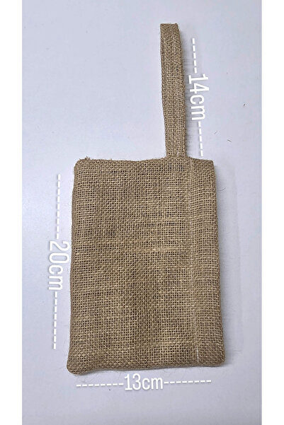 Zümrüdüanka Handmade Jute (Sack) Fabric Unlined Zippered Handbag