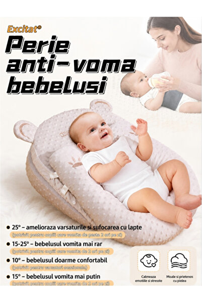 Excitat Perna antireflux multifunctionala, Excitat®, Perna de calatorie pentr...