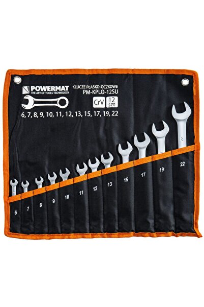Powermat Комбиниран ключ, комплект за горна и долна част 6 - 22, 12 броя, с т...