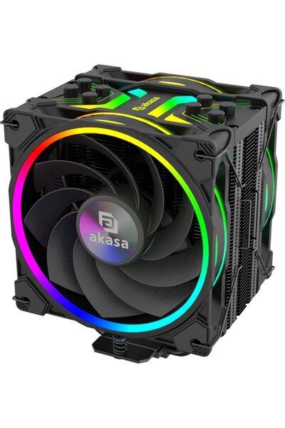 Akasa Cooler CPU SOHO H4 Plus Kit Reverse, Cooler CPU + Ventilator 120mm, LGA...