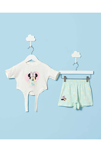 REDTAG Infant Girls White T-Shirt With Shorts
