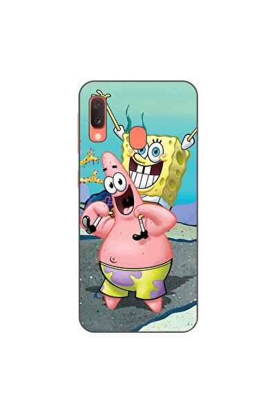 OEM Case compatible with Samsung Galaxy A20e Silicone Gel Tpu Spongebob Pattern