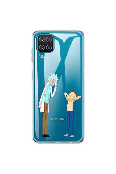 OEM Husa compatibila cu Samsung Galaxy A12 Silicon Transparenta Model Rick An...