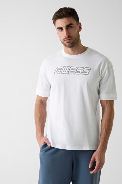 Guess Tricou alb pentru bărbați