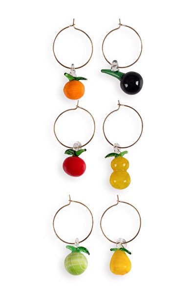 The Mia Figürlü Wine Charm Seti 6 lı