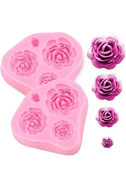 The Bros Rose Flower Silicone Cake Molds for Fondant, Chocolate & Sugarcraft ...