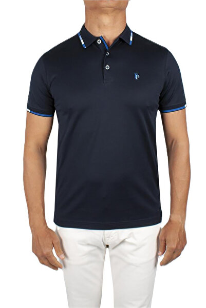 FORMENTİ Tricou pentru bărbați cu guler polo, 100% bumbac, FSP_1502, bleumari...