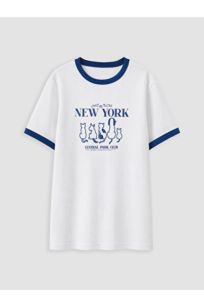 LC Waikiki RMZ ODEĆA RAZLIKA Zero Roba Ovratnik New York T-shirt za devojčice...