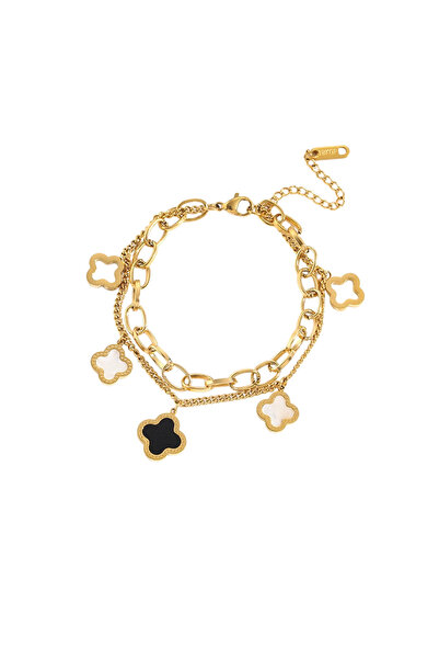 Black Season Gold Multilayer Lucky Bracelet-17Cm Long