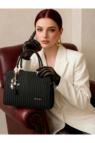 Miami Polo Club Women's Large Size Multi-Compartment Hand and Shoulder Bag