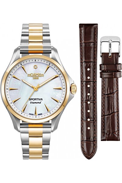 Roamer Set de damă 865847 47 20 50 — auriu, sportiv, curea suplimentară.