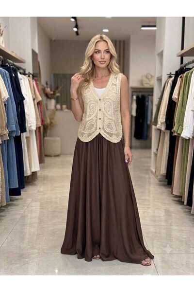 espoire butik kadın italyan örme yelek 36 38 40 bedenlere uyumludur