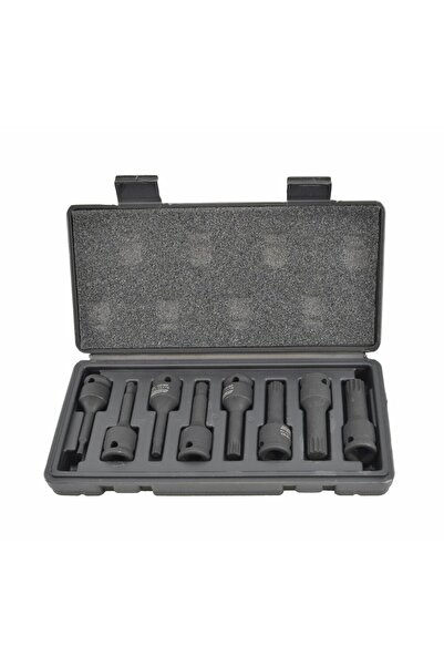AwTools Șurub de impact cu caneluri, 8 bucăți, BLACK LINE