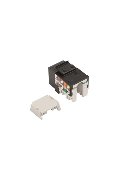 Kontakt-Simon Cartuș soclu computer unic RJ45 cat.6 neecranat negru - CJ645U