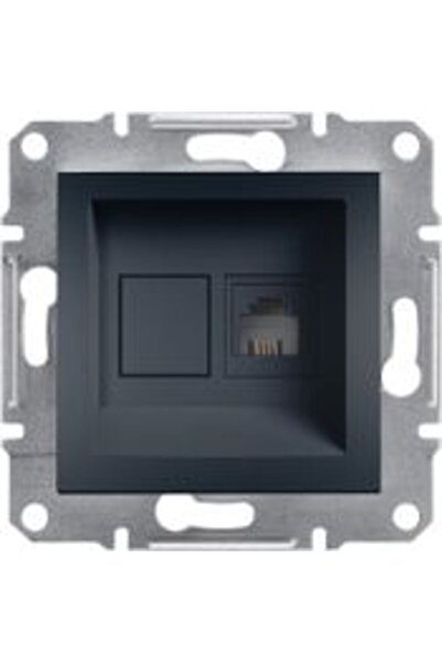 Generic Brand Mufă pentru telefon Asfora RJ11 fără ramă antracit (EPH4100171)