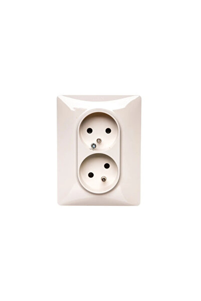 Legrand VALENA LIFE Priză dublă 2P+Z cu înveliș crem (753286)