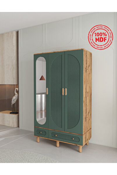 Teen & Bright SOHO 3 KAPAKLI ÇEKMECELİ GARDIROP - TAMAMI MDF