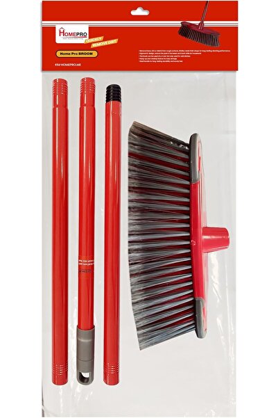 HOMEPRO Floor Broom with a Long Handle Sturdy Iron-Handled Large & Wide Broom...