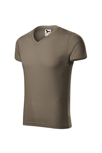 Malfini Tricou din bumbac cu decolteu în V, croială slim.