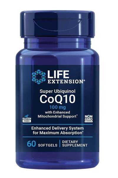 Life Extension سوبر يوبيكوينول كيو 10 مع دعم محسن للميتوكوندريا، 100 ملغ، 60 ...