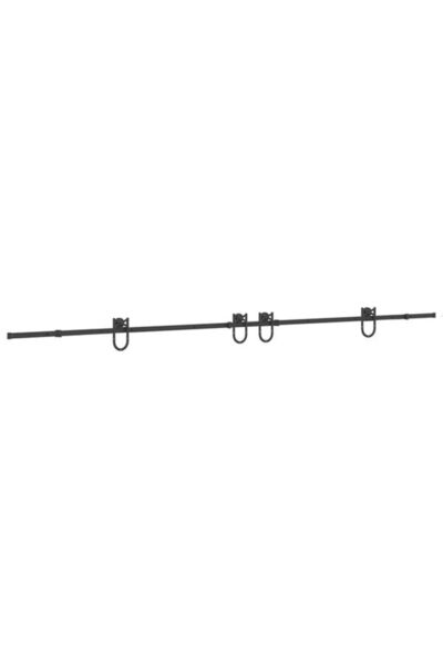 vidaxl Set de feronerie pentru ușă glisantă, negru, 400 cm, oțel