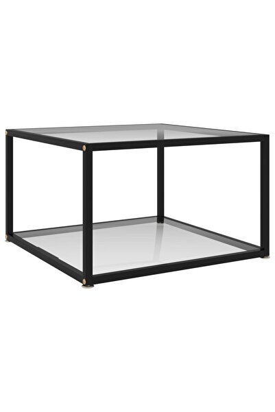 vidaxl Măsuță de cafea, transparent, 60x60x35 cm, sticlă securizată