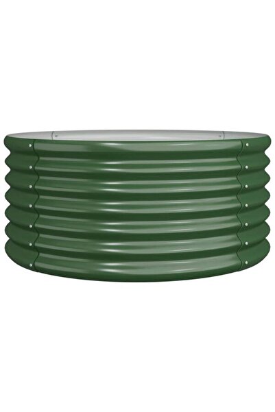 vidaxl Jardinieră verde de grădină 80 x 80 x 36 cm Oțel galvanizat