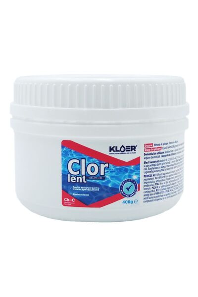 KLOER Clor lent pentru piscină, tablete de 200 g, Kloer, 400 g