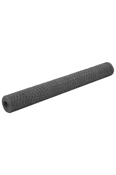 vidaxl Plasa de gard pentru găini, gri, 25 x 1.2 m, oțel cu strat de PVC
