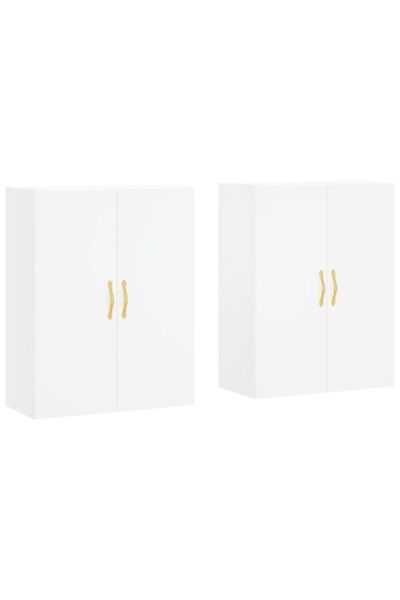 vidaxl Dulapuri suspendate, 2 buc., albe, 69.5 x 34 x 90 cm